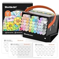 Amazon | Shuttle Art イラストマーカー 50色 カラーペンセット